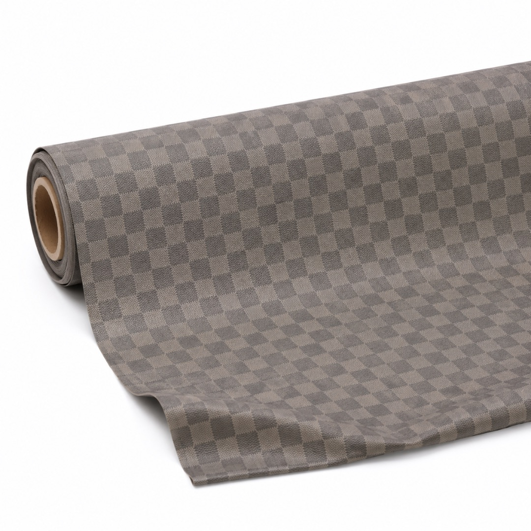 Two Tone Gray Checkered Pattern Upholstery or Fashion Fabric